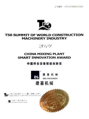 2019 China Mixing Plant Smart Innovation Award<br>2019中國拌合設備智能創新獎